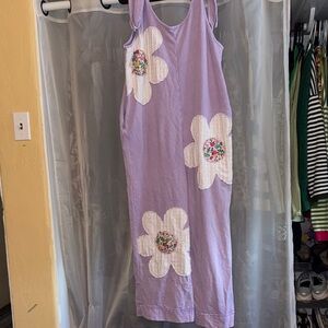 J. Her Mineral Washed Floral Patchwork Jumpsuit